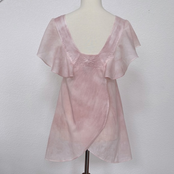 NWOT Free People pink embellished flutter top - Picture 3 of 3